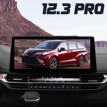 12.3inch екран за Toyota SIENNA 2021 2022 кола мултимедиен видео плейър GPS навигация радио Android 13 8 + 128G Carplay DSP звук